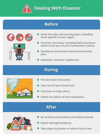 Dealing with a Disaster Infographic